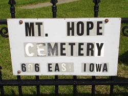 Mount Hope Cemetery Sign